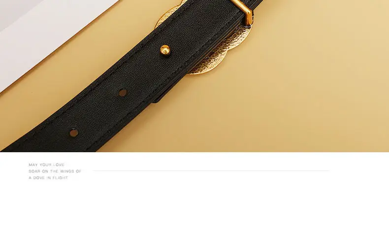 Women's Brown Gullant Belt for Suits Coats Pure Cowhide Leather — feature 21