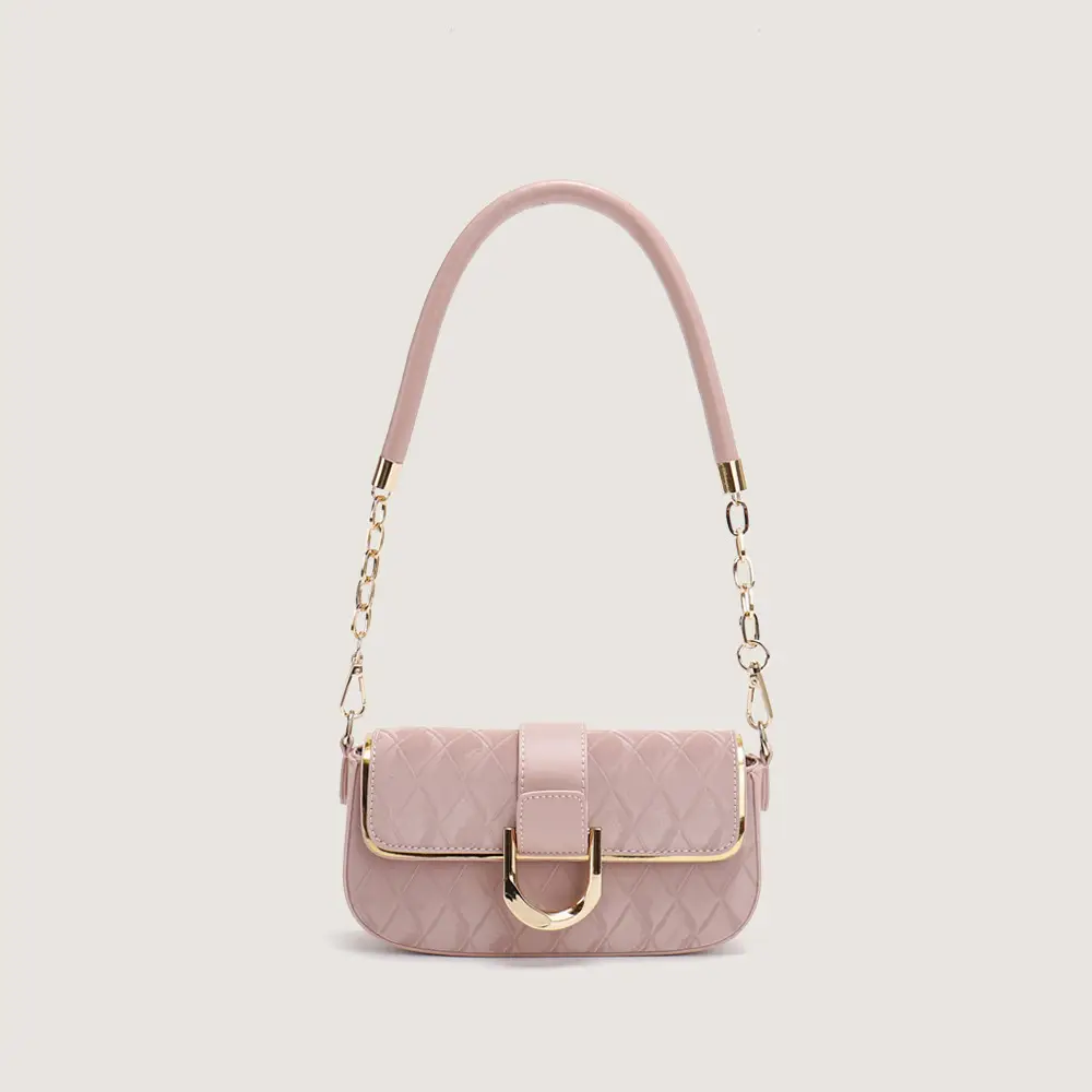 White Minimalist Crossbody Bag with Heart Pendant - Image 2