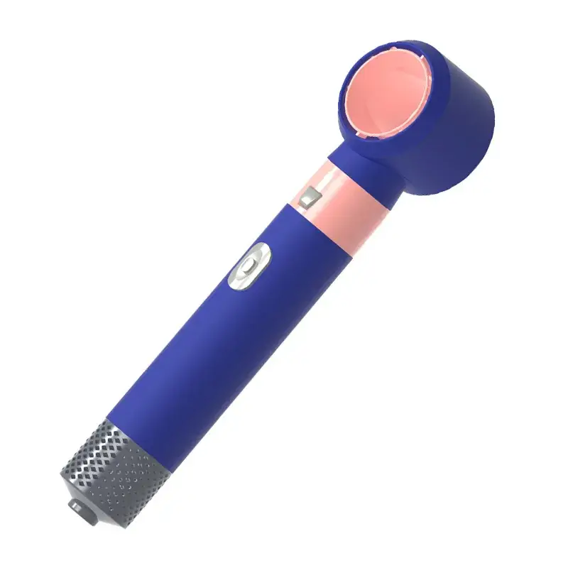 Electric Hair Dryer & Curling Comb Dual Function Blue - Image 7