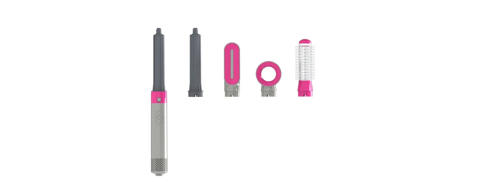 Electric Hair Dryer & Curling Comb Dual Function Blue - Image 2