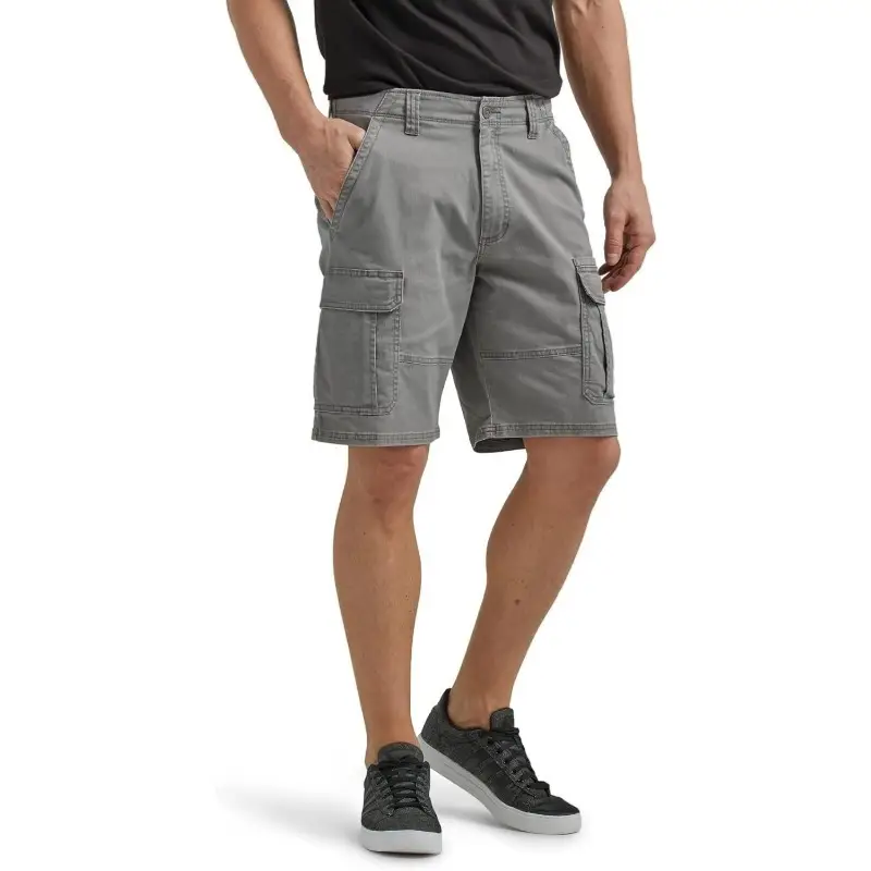 Men Grey Flap Pocket Shorts 2024 Summer