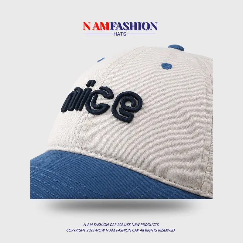 Men's Pink White Embroidered Baseball Cap