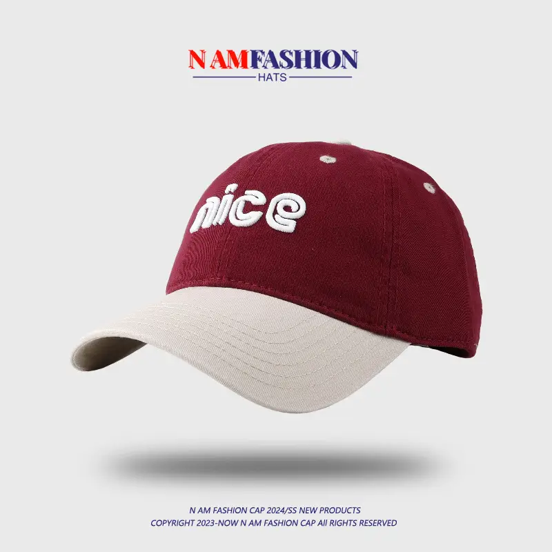Men's Pink White Embroidered Baseball Cap — feature 13