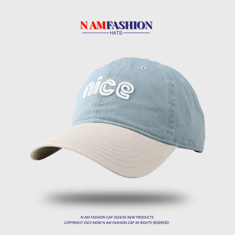 Men's Pink White Embroidered Baseball Cap