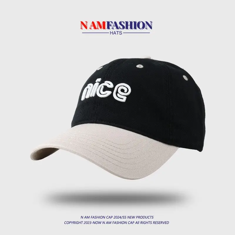 Men's Pink White Embroidered Baseball Cap