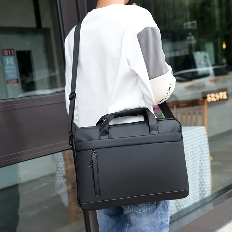 Black Laptop Shoulder Bag for Business & Casual Use