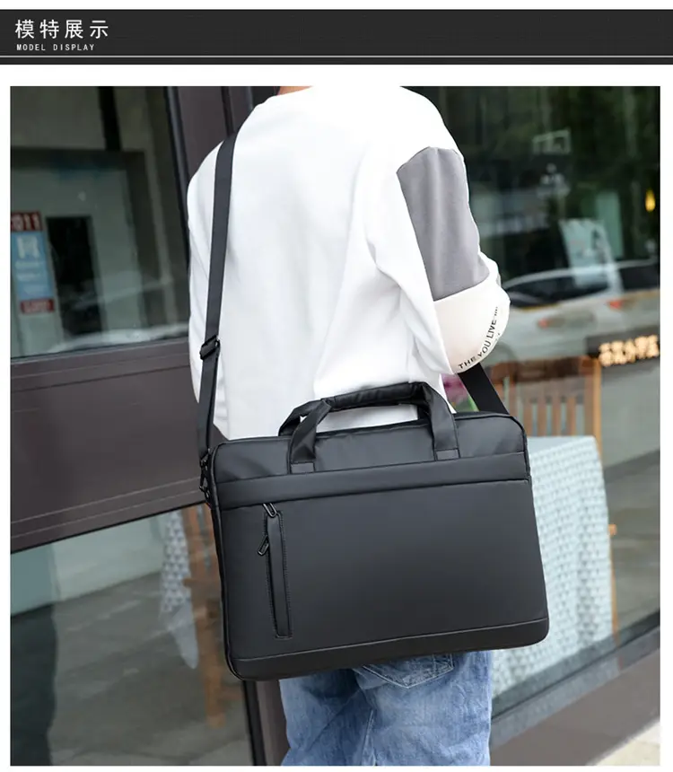 Black Laptop Shoulder Bag for Business & Casual Use — feature 12