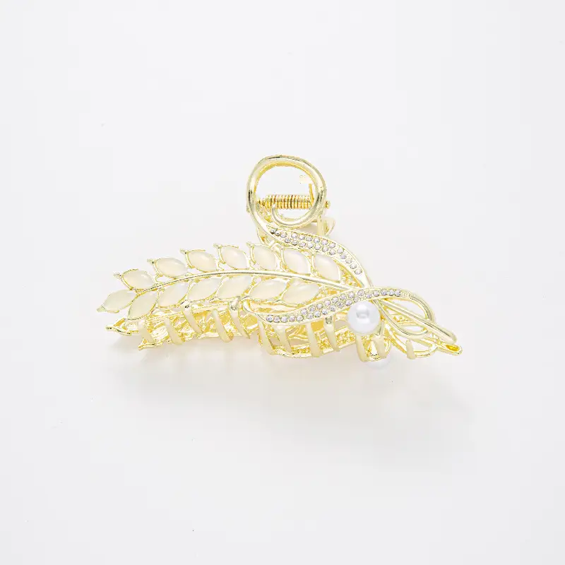 Autumn Winter Hair Clip with Stone Wheat Spike Design - Image 7