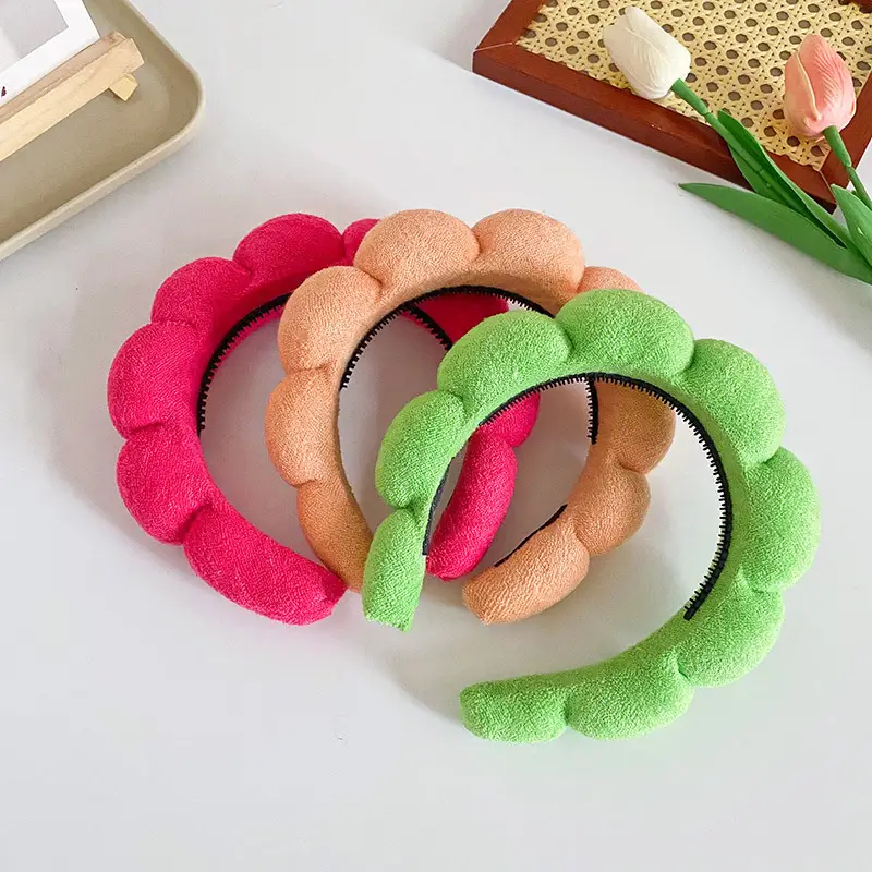 White Cloud Soft Headband with Sponge Twist Design - Image 37