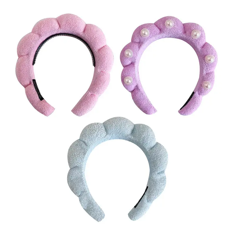 White Cloud Soft Headband with Sponge Twist Design - Image 39