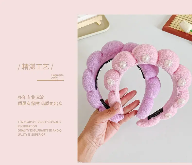 White Cloud Soft Headband with Sponge Twist Design — feature 6