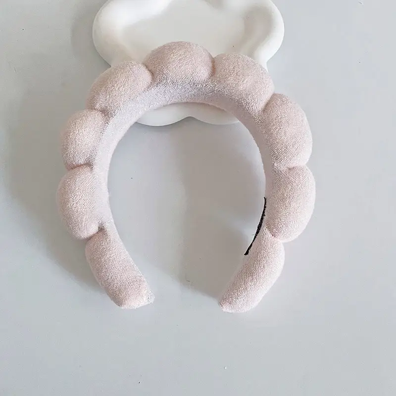 White Cloud Soft Headband with Sponge Twist Design - Image 10