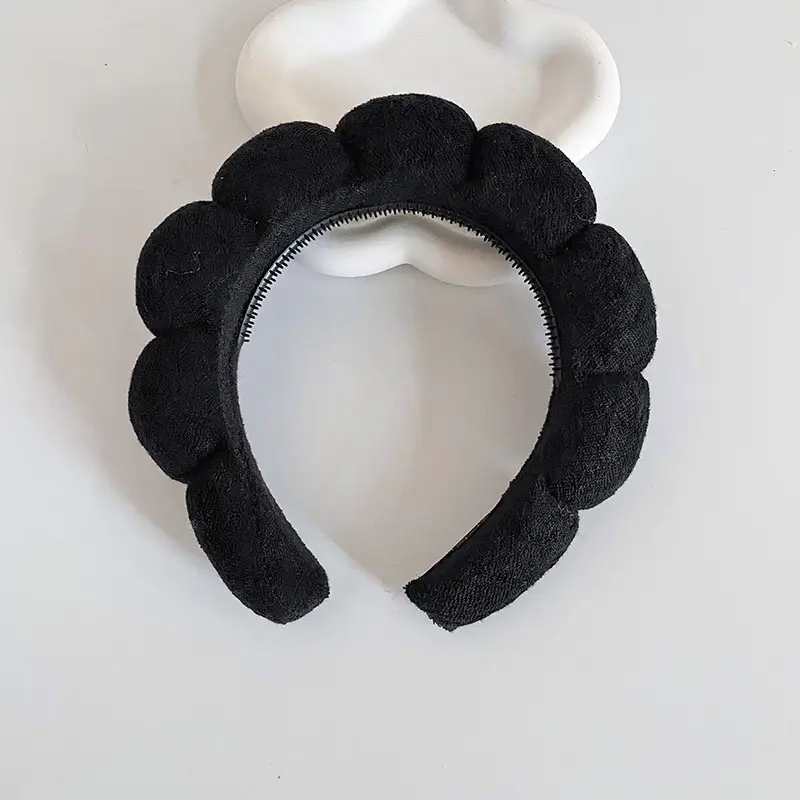 White Cloud Soft Headband with Sponge Twist Design - Image 13