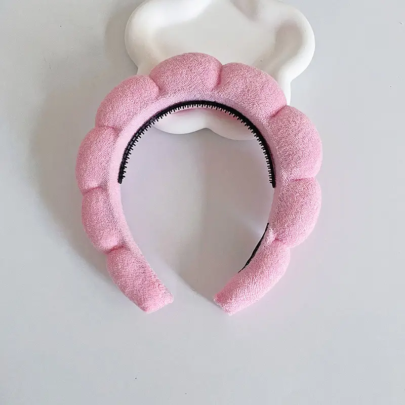 White Cloud Soft Headband with Sponge Twist Design - Image 17