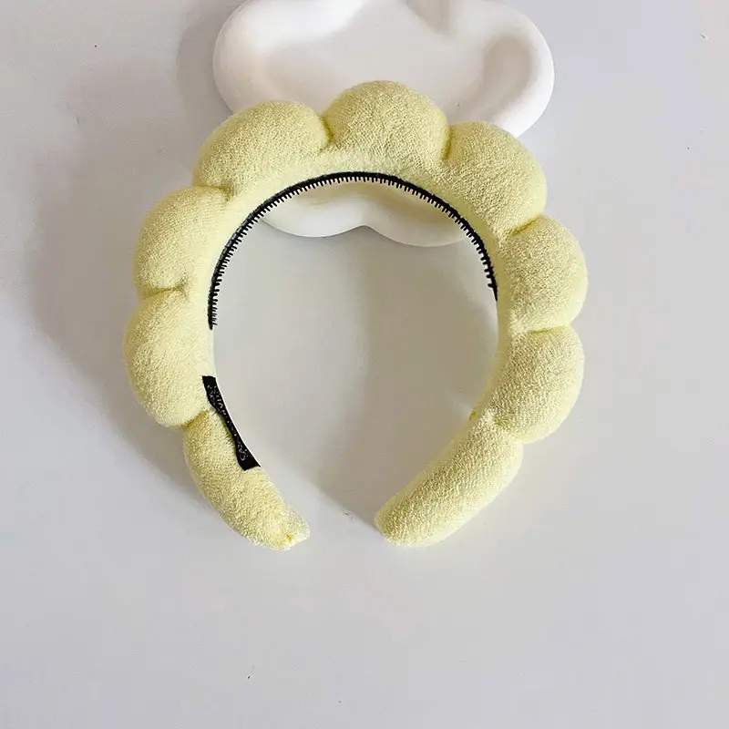 White Cloud Soft Headband with Sponge Twist Design - Image 18