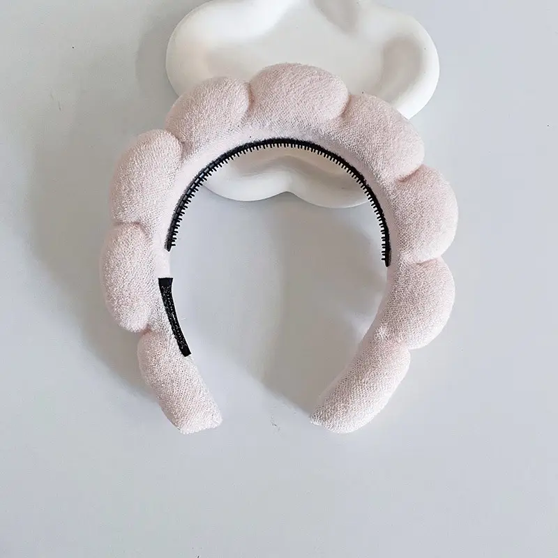 White Cloud Soft Headband with Sponge Twist Design - Image 21