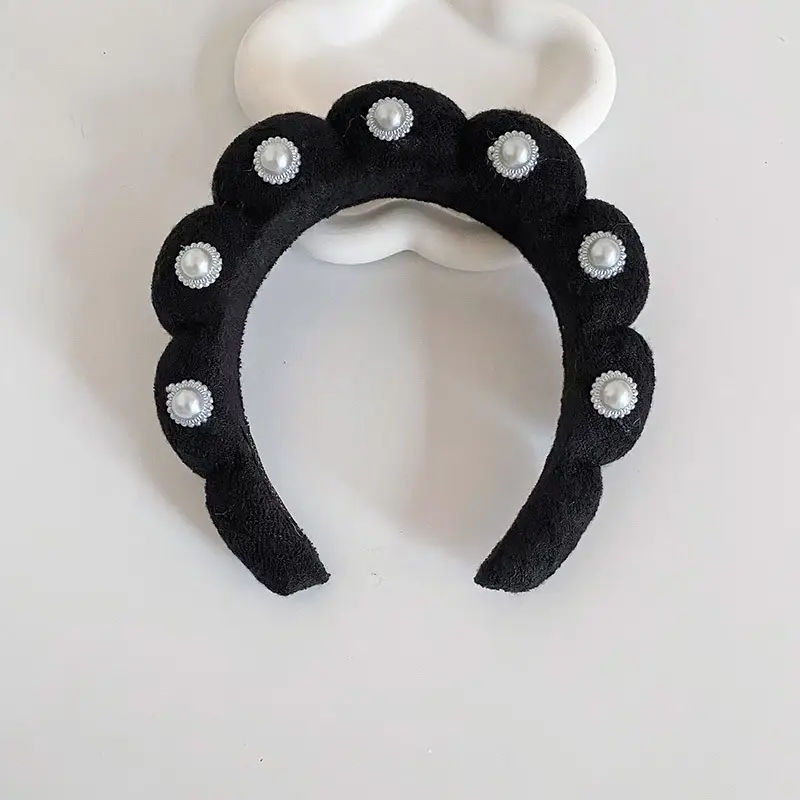 White Cloud Soft Headband with Sponge Twist Design - Image 24