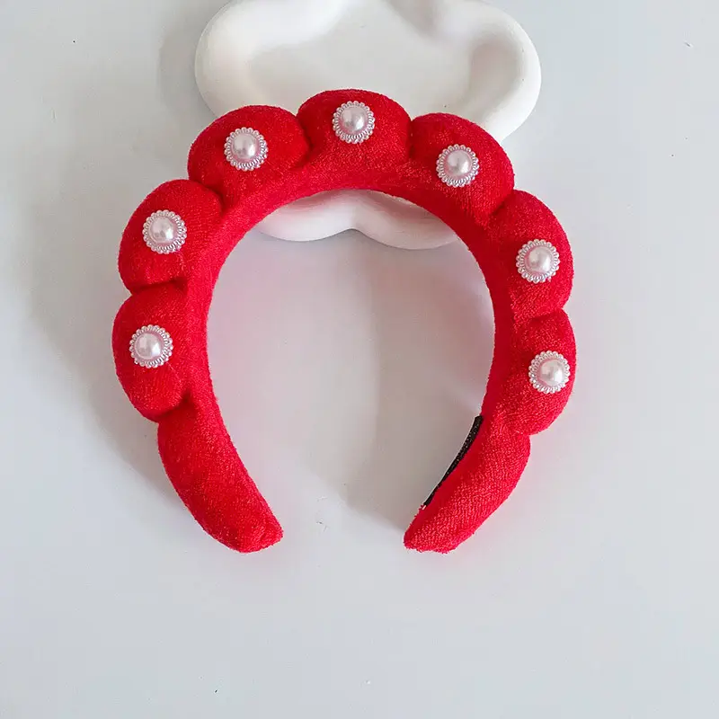 White Cloud Soft Headband with Sponge Twist Design - Image 27