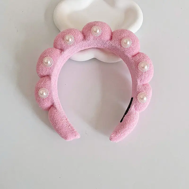 White Cloud Soft Headband with Sponge Twist Design - Image 28
