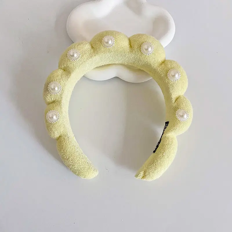 White Cloud Soft Headband with Sponge Twist Design - Image 29