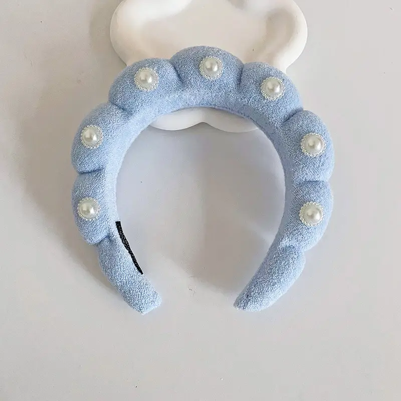 White Cloud Soft Headband with Sponge Twist Design - Image 30