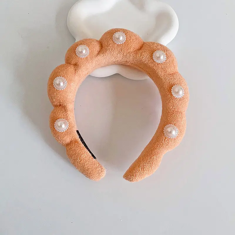 White Cloud Soft Headband with Sponge Twist Design - Image 33