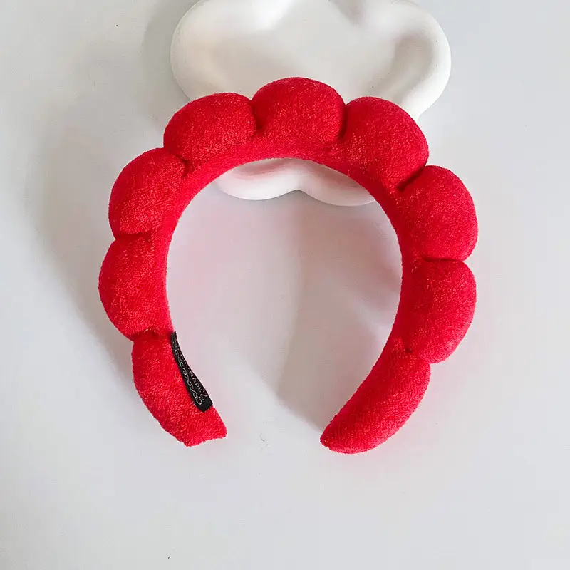 White Cloud Soft Headband with Sponge Twist Design - Image 4