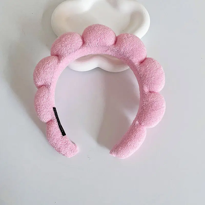 White Cloud Soft Headband with Sponge Twist Design - Image 5