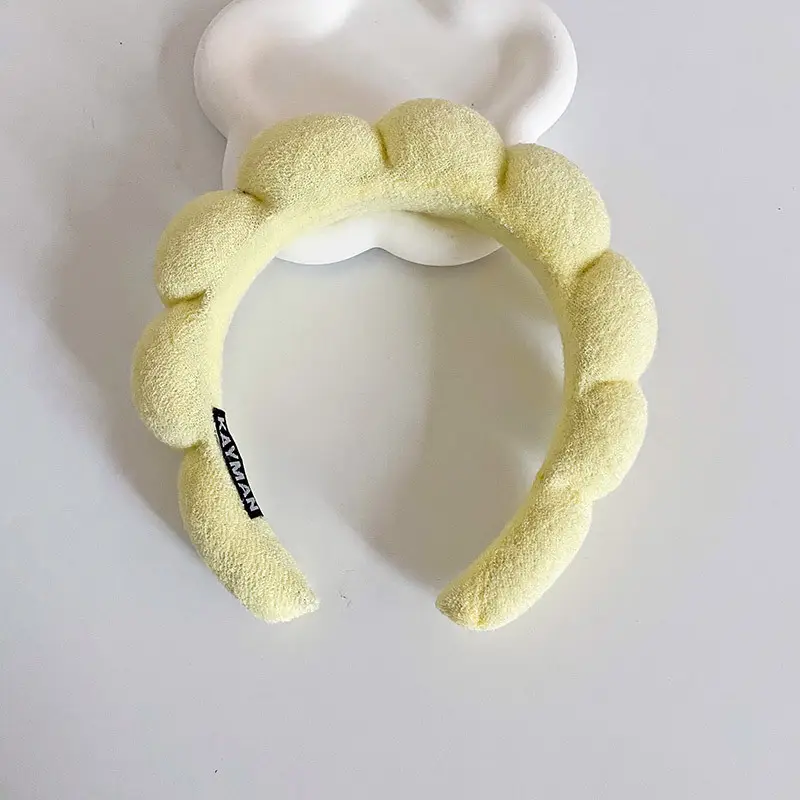 White Cloud Soft Headband with Sponge Twist Design - Image 6