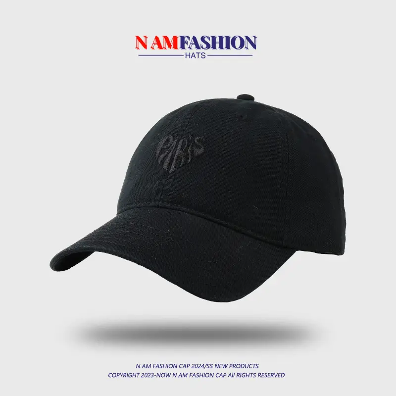 Love PARIS Black Embroidered Cap for Women — feature 3