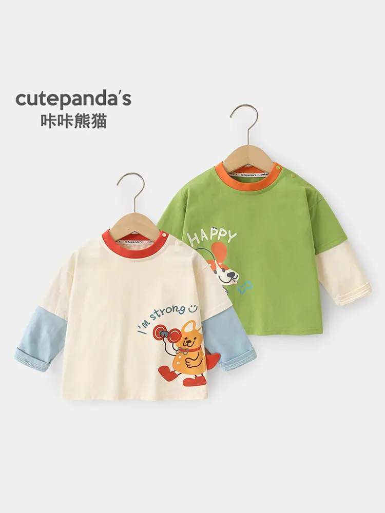 Baby T-Shirt Long Sleeve Spring Outfit for Boys Girls