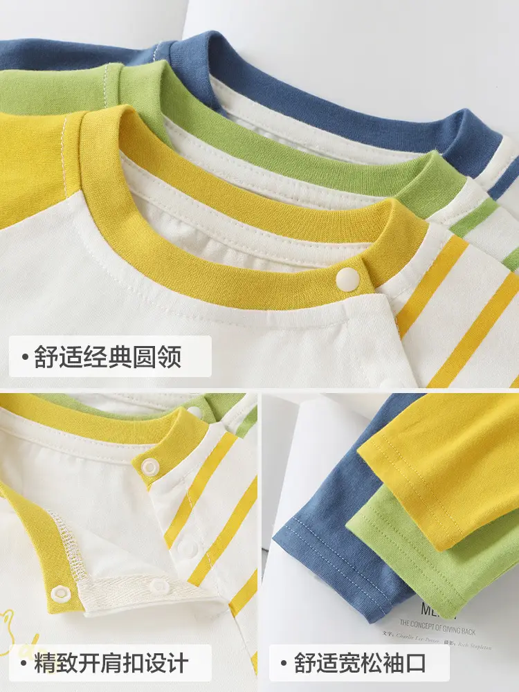 Baby Long Sleeve T-Shirt White Blue Spring Autumn Kids - Image 7