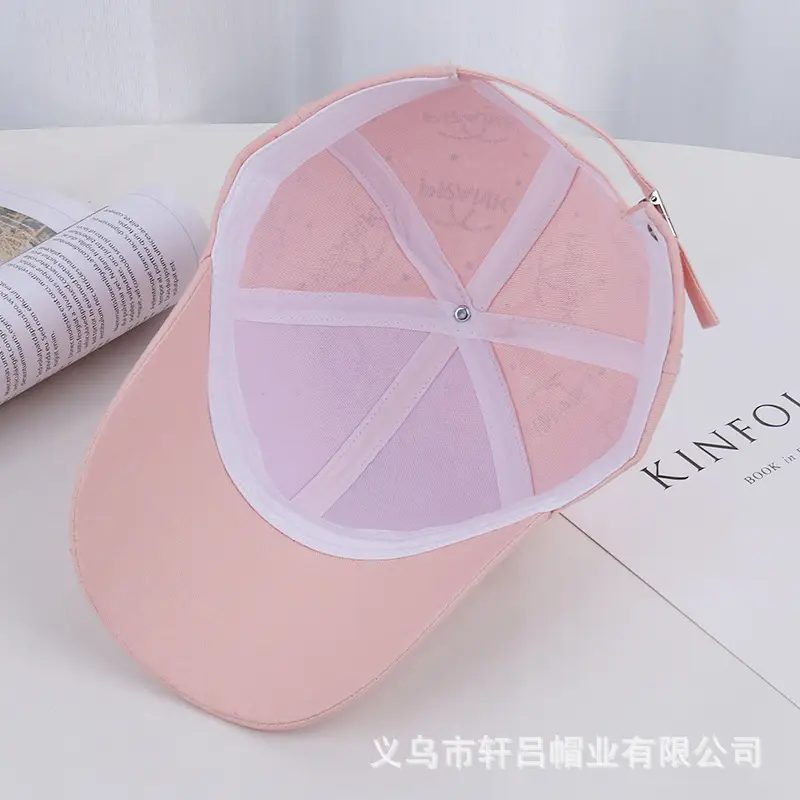 Pink Rhinestone Lettered Baseball Cap for Women