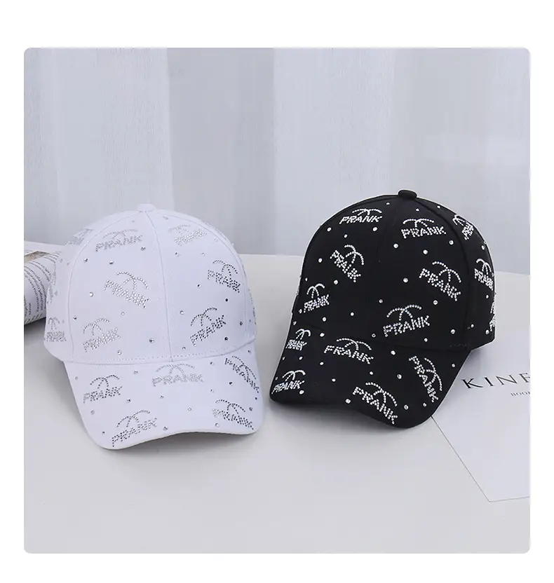 Pink Rhinestone Lettered Baseball Cap for Women — feature 20