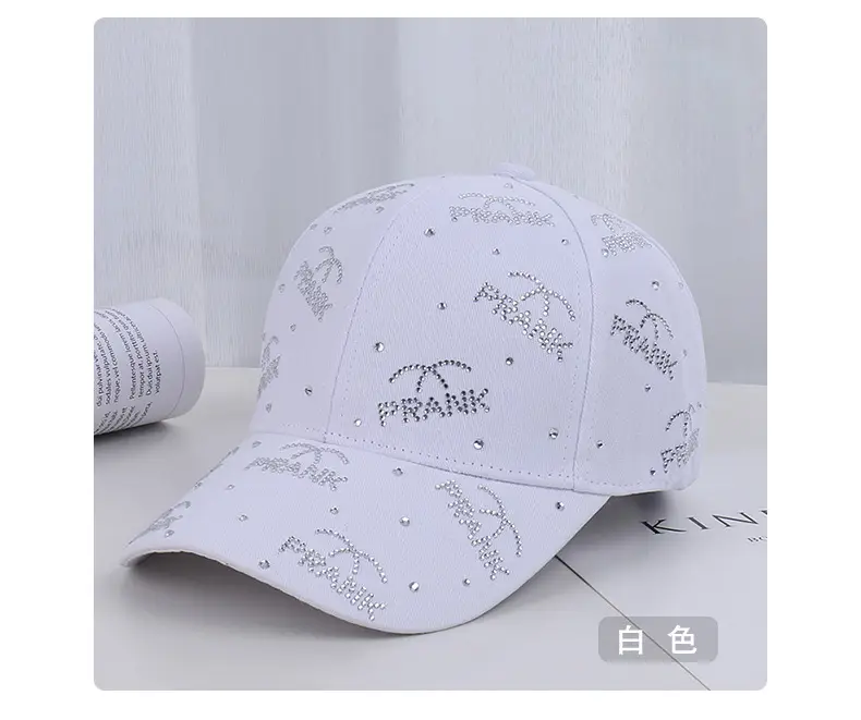 Pink Rhinestone Lettered Baseball Cap for Women — feature 24