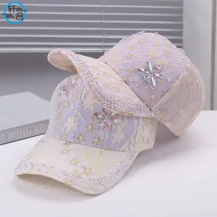 Pink Rhinestone Lettered Baseball Cap for Women — feature 6