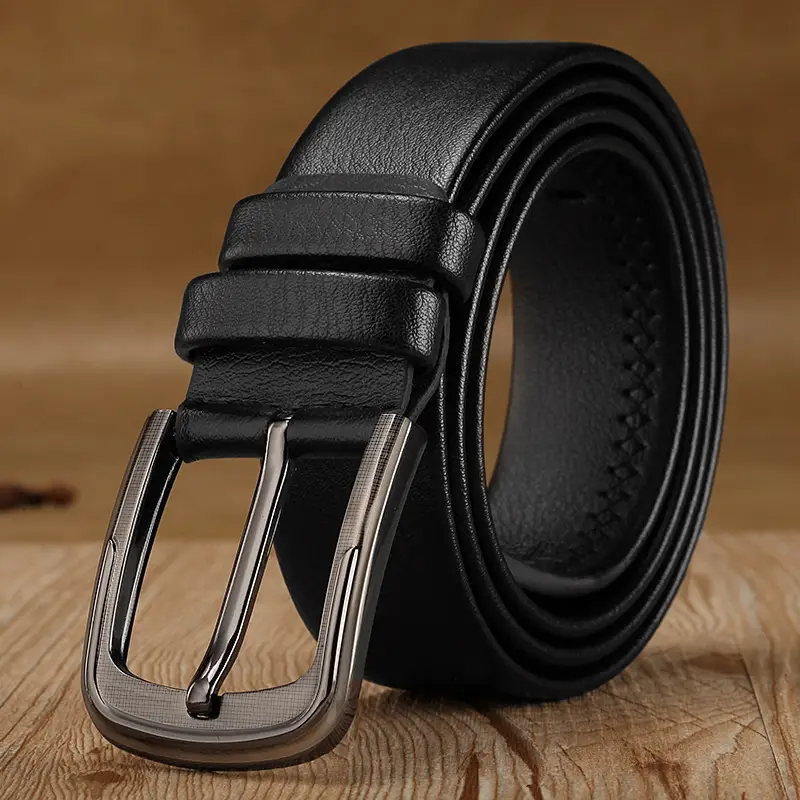 Black Korean Fashion Men's Pin Buckle Belt