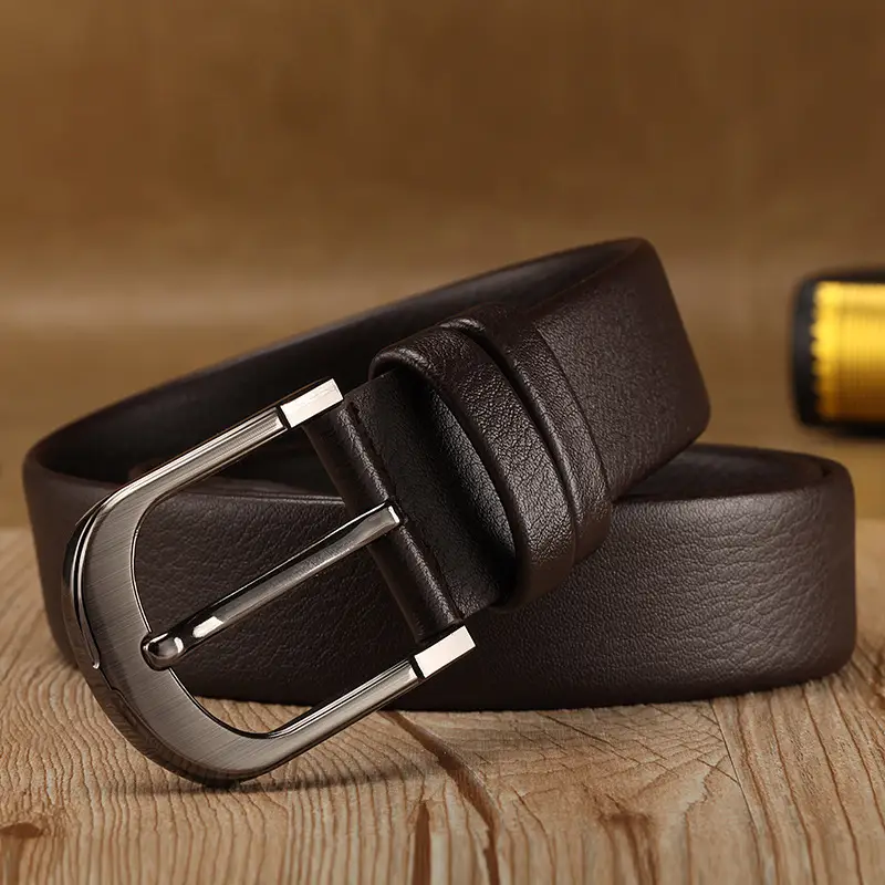 Black Korean Fashion Men's Pin Buckle Belt