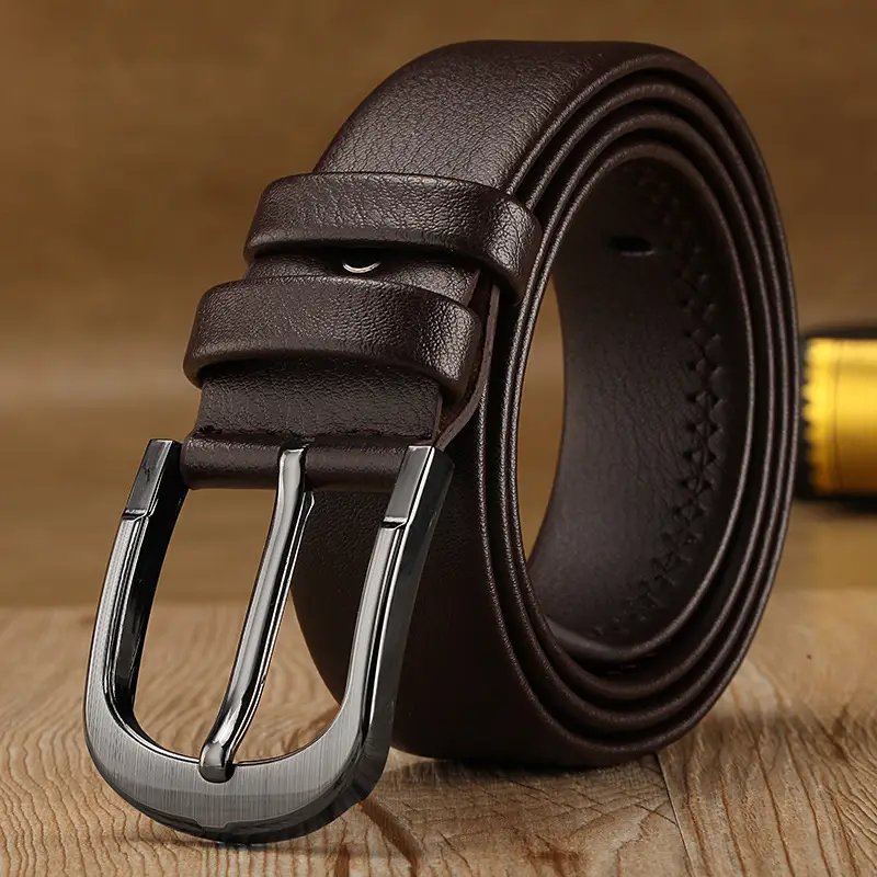 Black Korean Fashion Men's Pin Buckle Belt