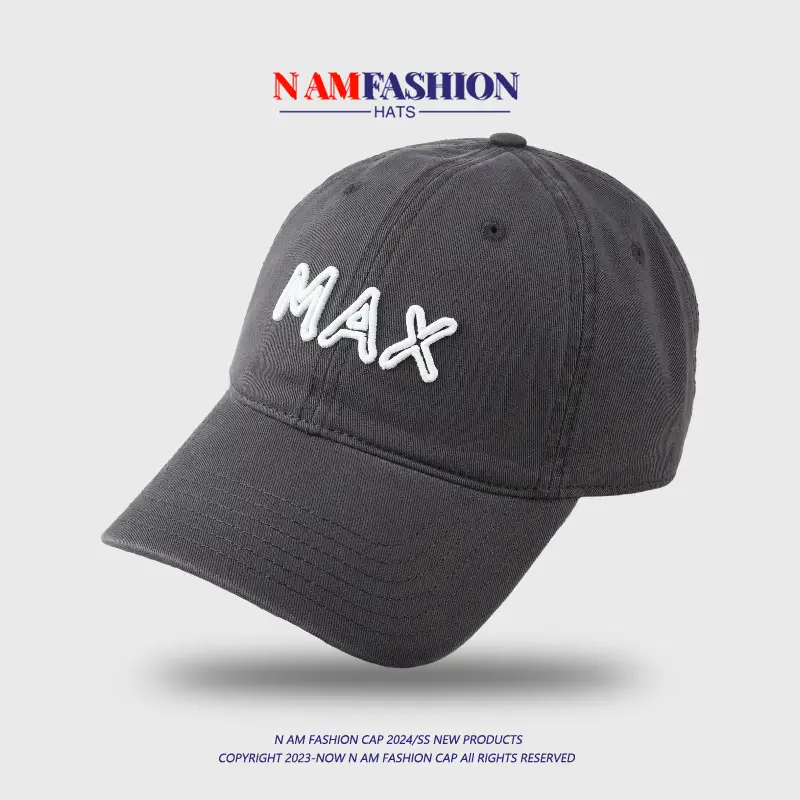 White Max Embroidered Baseball Cap for Men — feature 13