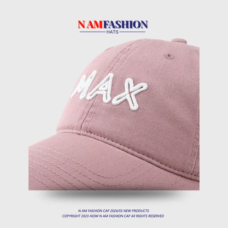 White Max Embroidered Baseball Cap for Men — feature 14