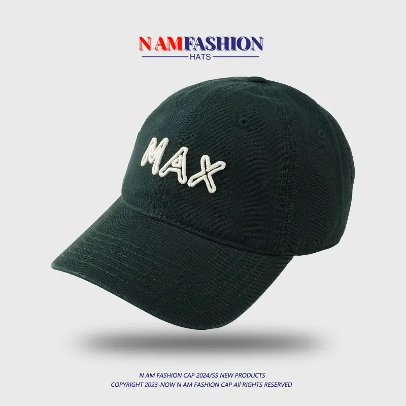 White Max Embroidered Baseball Cap for Men — feature 16