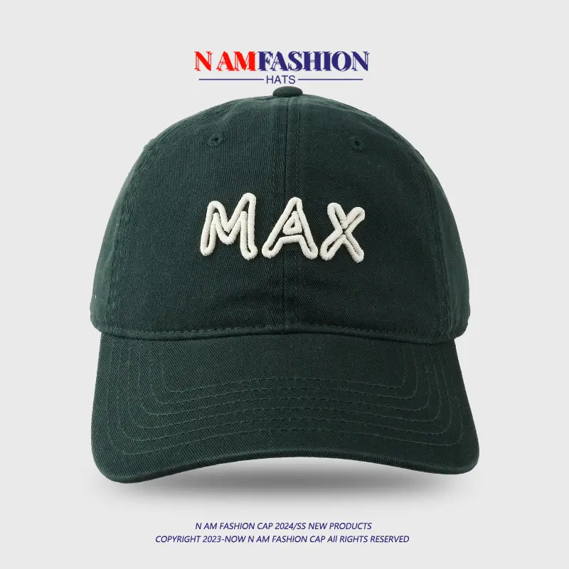 White Max Embroidered Baseball Cap for Men — feature 3