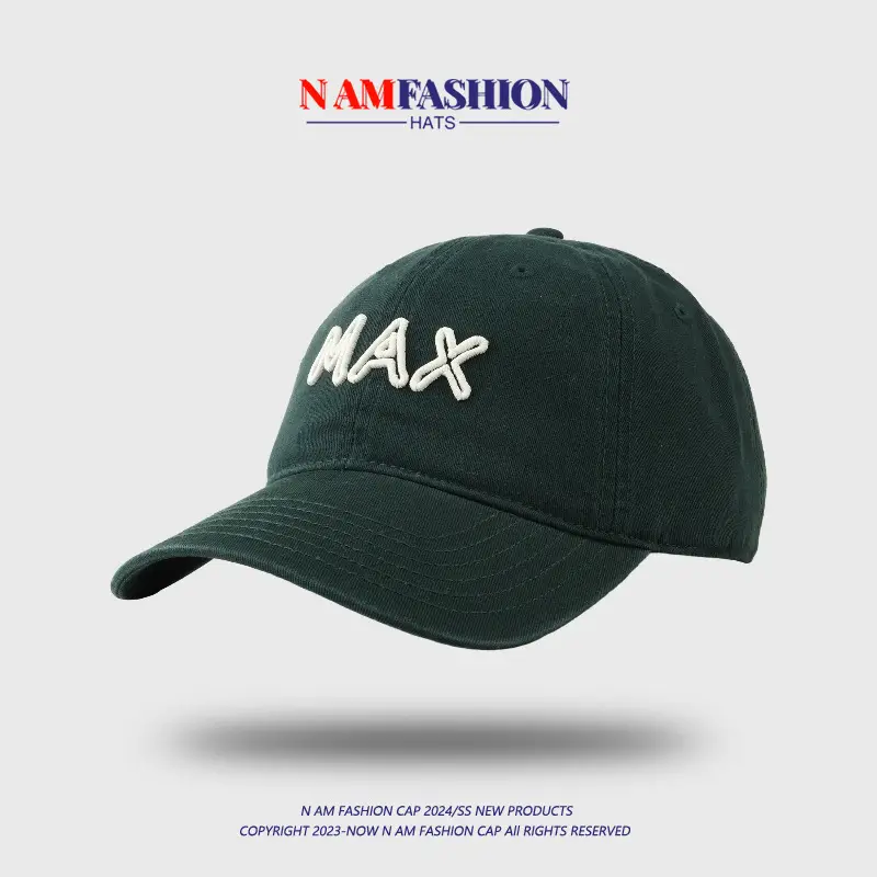 White Max Embroidered Baseball Cap for Men — feature 5
