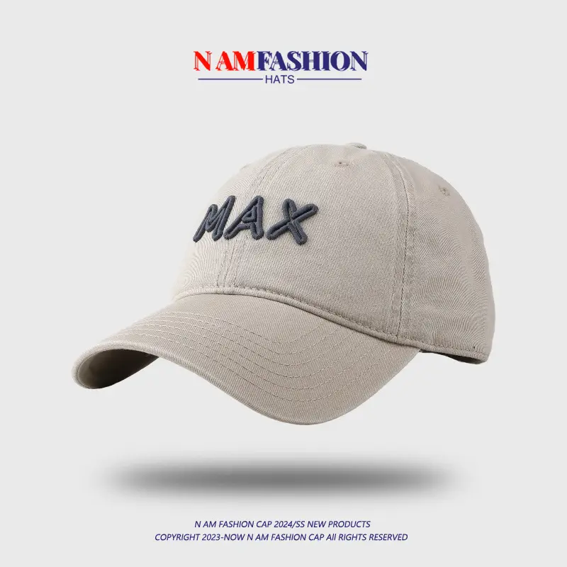 White Max Embroidered Baseball Cap for Men - Image 4