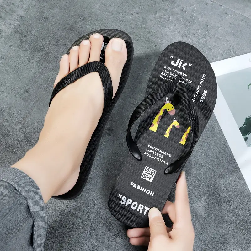 Wholesale Men's Clip Feet Home Flip Flops Summer New Style Outfit Trendy Non-Slip Soft Bottom Deodorant Slippers Beach Shoes - Image 7