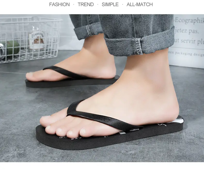 Wholesale Men's Clip Feet Home Flip Flops Summer New Style Outfit Trendy Non-Slip Soft Bottom Deodorant Slippers Beach Shoes — feature 11
