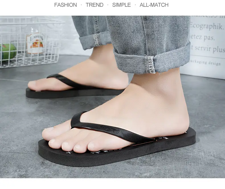 Wholesale Men's Clip Feet Home Flip Flops Summer New Style Outfit Trendy Non-Slip Soft Bottom Deodorant Slippers Beach Shoes — feature 21