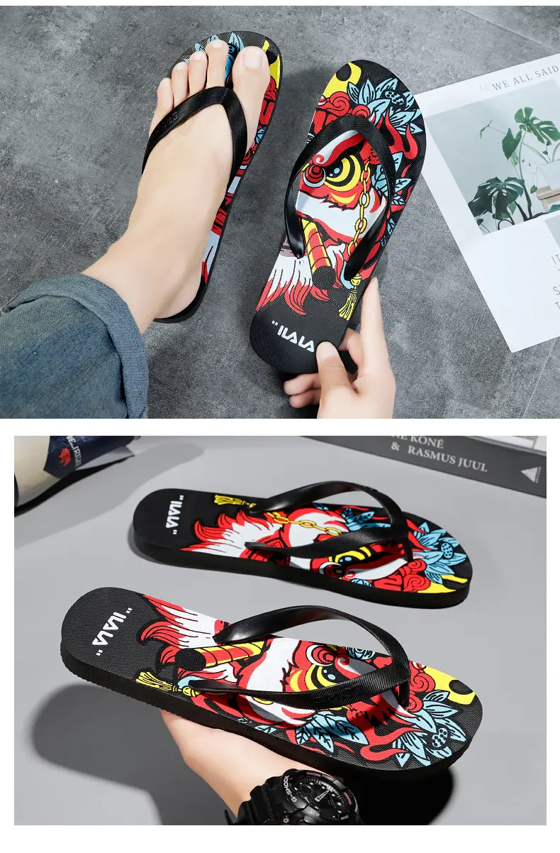 Wholesale Men's Clip Feet Home Flip Flops Summer New Style Outfit Trendy Non-Slip Soft Bottom Deodorant Slippers Beach Shoes — feature 25