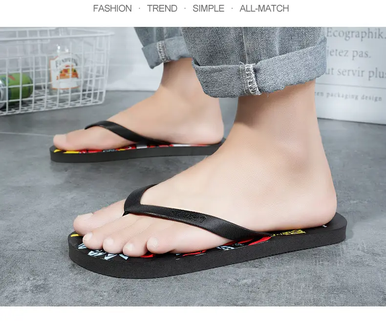 Wholesale Men's Clip Feet Home Flip Flops Summer New Style Outfit Trendy Non-Slip Soft Bottom Deodorant Slippers Beach Shoes — feature 26